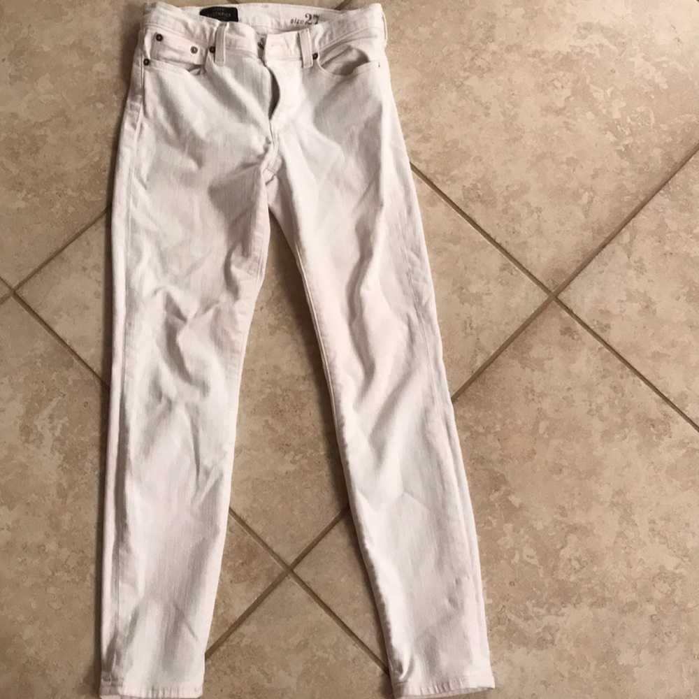 Jcrew white toothpick jeans- skinny
